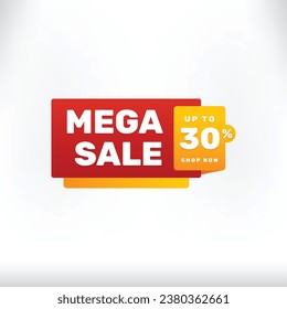 Realistic Label Sale Banner Ribbon