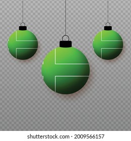 Realistic Ladonia Flag with flying light balloons. Decorative elements for national holidays.