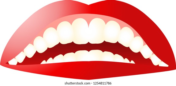 Realistic lady's mouth