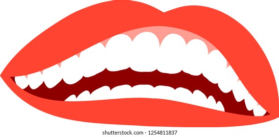 Realistic lady's mouth