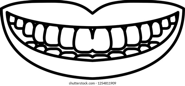 Realistic Ladys Mouth Outline Stock Vector (Royalty Free) 1254811903 ...