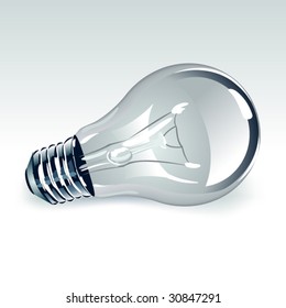 Realistic lamp on white background