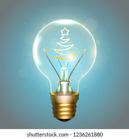 Realistic lamp with the symbol