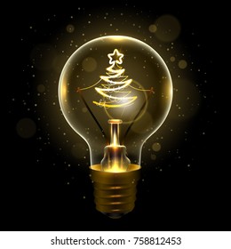 Realistic lamp with the symbol