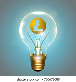 Realistic lamp with the symbol