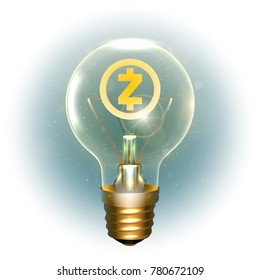 Realistic lamp with the symbol