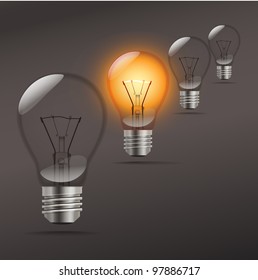 realistic lamps in perspective