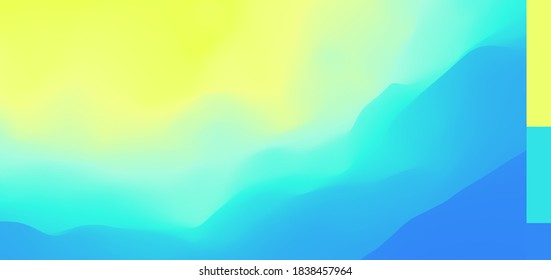 Paisagem realista com ondas. Modelo de design de capa. Ilustração vetorial 3d para cartazes, folhetos, banners, capas de livros, brochuras, planejadores e cadernos.