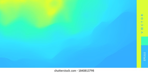 Realistic landscape with waves. Cover design template. 3d vector illustration for placards, flyers, banners, book covers, brochures, planners and notebooks.