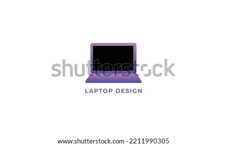 Realistic laptop front view. Laptop,computer modern . Blank screen display notebook. Opened computer screen with keyboard. Smart device.