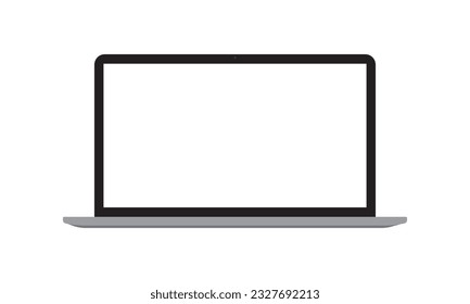  Realistic laptop incline 90 degree isolated on white background. computer notebook with empty screen. blank copy space on modern mobile computer.