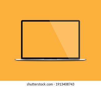 Realistic Laptop isolated blank screen display mockup pc. Vector illustration EPS 10