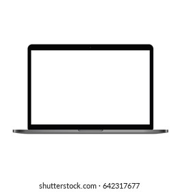 Realistic laptop isolated on white 