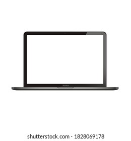 Realistic Laptop. screen Display isolate. Mockup pc. Modern laptop computer, isolated on white background. Vector EPS 10