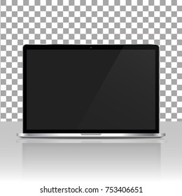 Realistic Laptop. Template. Vector Illustration.