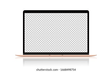 Realistic laptop vector illustration. stock vector