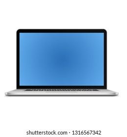 Realistic laptop with white background.