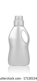 Realistic Laundry Detergent Bottle Mockup isolated on white background. 3d plastic package design. Blank medicine, cosmetic, food, household and hygiene template. Vector illustration