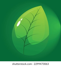 Realistic Leaf , Go Green Icon