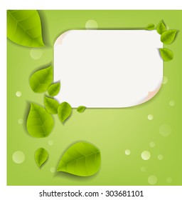 Realistic Leaves Background with  Space
