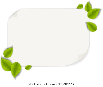 Realistic Leaves Background with  Space
