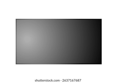 Realistic LED TV screen template with blank display on transparent background