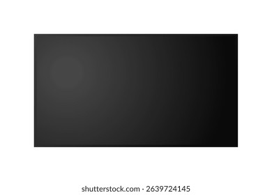 Realistic LED TV screen template with blank display on transparent background