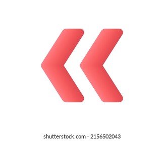 Realistic left arrow 3d icon design illustrations. Direction, navigation, sign, pointer, vector design concept