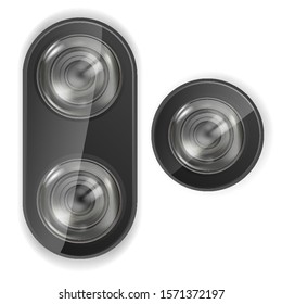 Realistic Lens Camera. Smartphone Lens Camera. Vector.