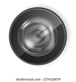 Realistic Lens Camera. Smartphone Lens Camera. Vector.