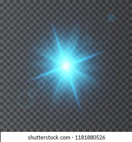 Realistic Lens Flare Elements Collection. Light Effect set. Vector illustration