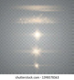 Realistic Lens Flare Elements Collection. Lens Flare Set. Vector illustration