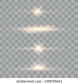 Realistic Lens Flare Elements Collection. Lens Flare Set. Vector illustration