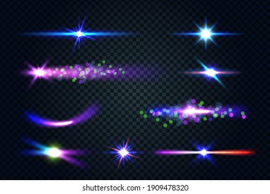 Realistic Lens Flare Elements Collection