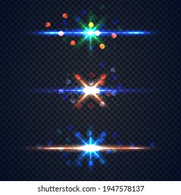 Realistic Lens Flare Elements Collection