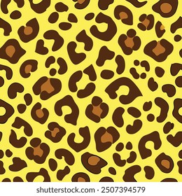 Realistic Leopard Print Pattern with Bold Spots seamless