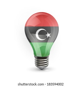 Realistic Libya bulb isolated over white. Vector design. 