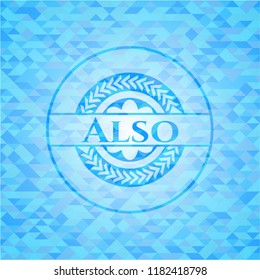 Also realistic light blue mosaic emblem