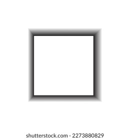 realistic light box front view with shadow