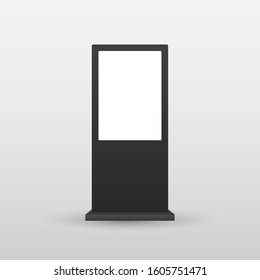 Realistic light box template on white background. Outdoor advertising banner. Vector stock illustration.