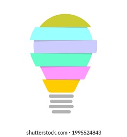 Plantilla de diseño de bombilla de luz realista para lámparas, publicidad, diseños, informes anuales, diseño web