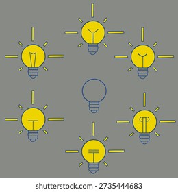 Realistic Light Bulb Isolated on White Background.
Electric Light Bulb Close Up Illustration