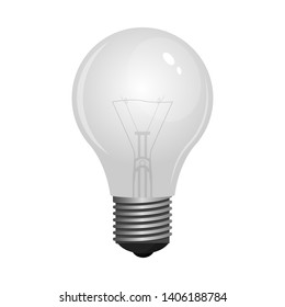 Realistic light bulb vector design illustration isolated on white background