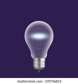 realistic light bulb. Vector illustration.