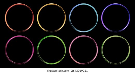 ilustração em círculo claro realista ou quadro redondo