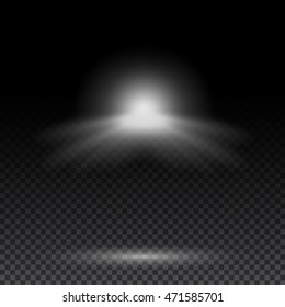 Realistic light effect. Ied lights from projector. Artificial and natural lighting. Photometric, target and spotlight effects with transparency.