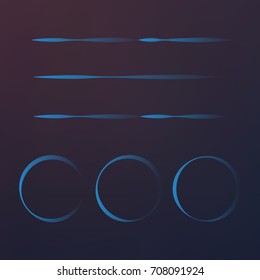 Realistic light effect lens flare animation frames set for games.