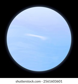 Realistic Light Neptune Planet Illustration