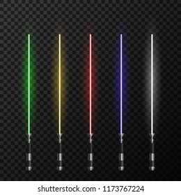 realistic light swords. Vector illustration 