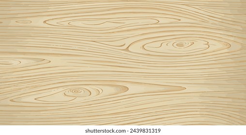 Realistic light wood pattern texture, background - Vector illustration